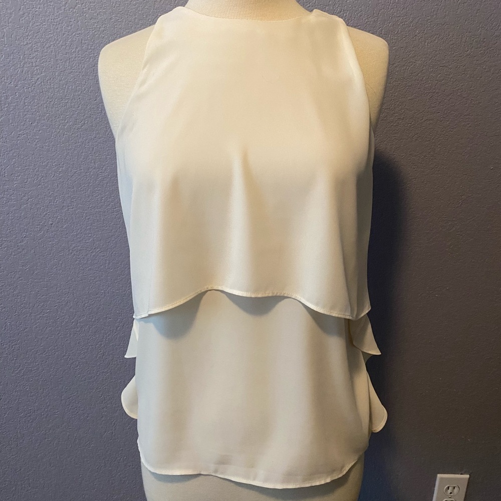 Express sleeveless blouse (cream): Size S